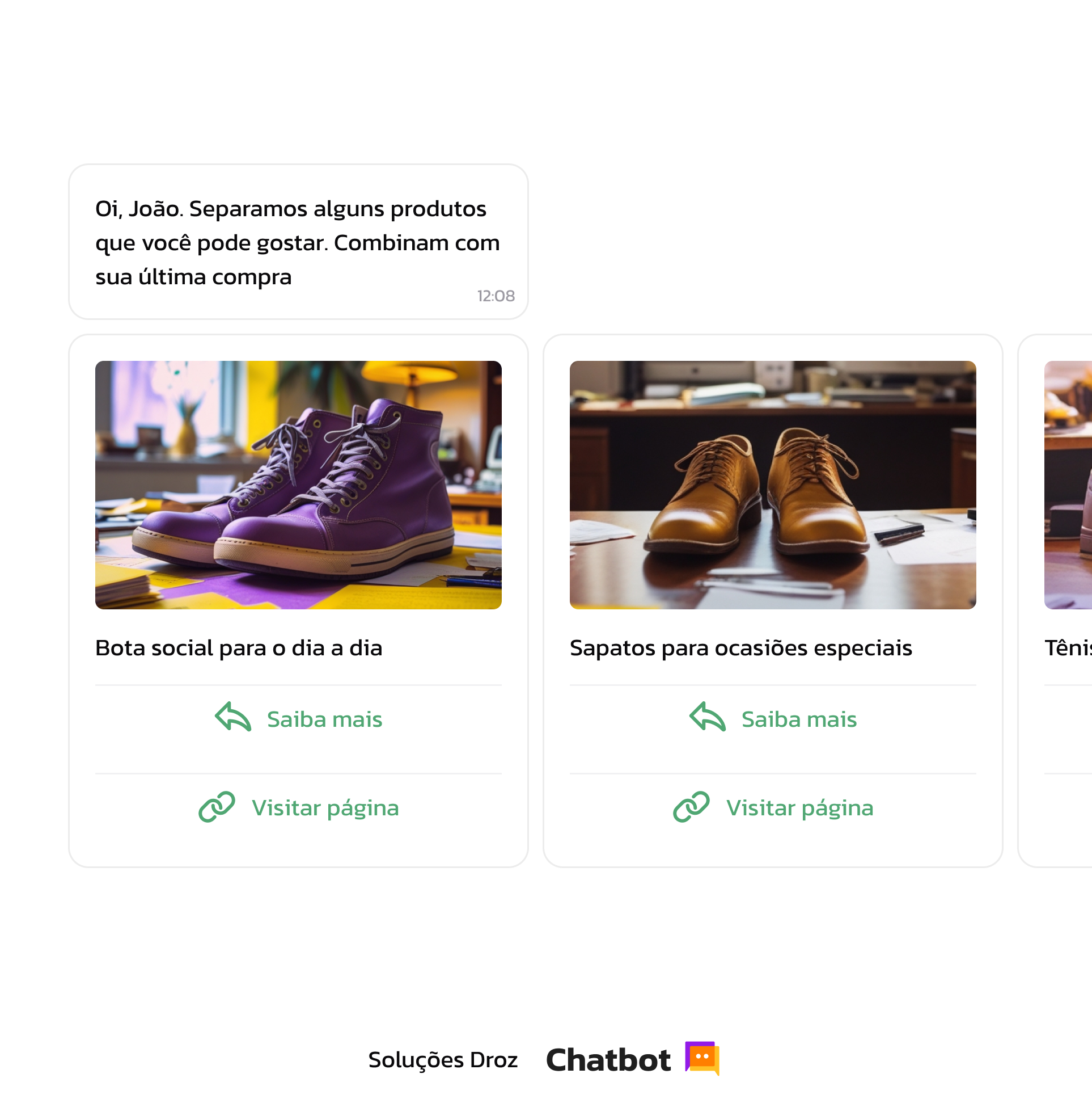 Carrossel de produtos no WhatsApp